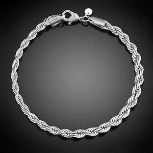 Women's Bracelet 925 Sterling Silver Twist Bangle Cuff Charm Clasp Party Jewelry